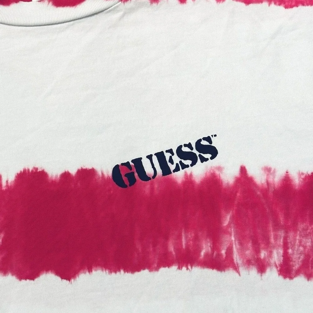 Guess Originals Tie Dye Striped Retro 90s Streetwear T-Shirt Size Small - Picture 4 of 7